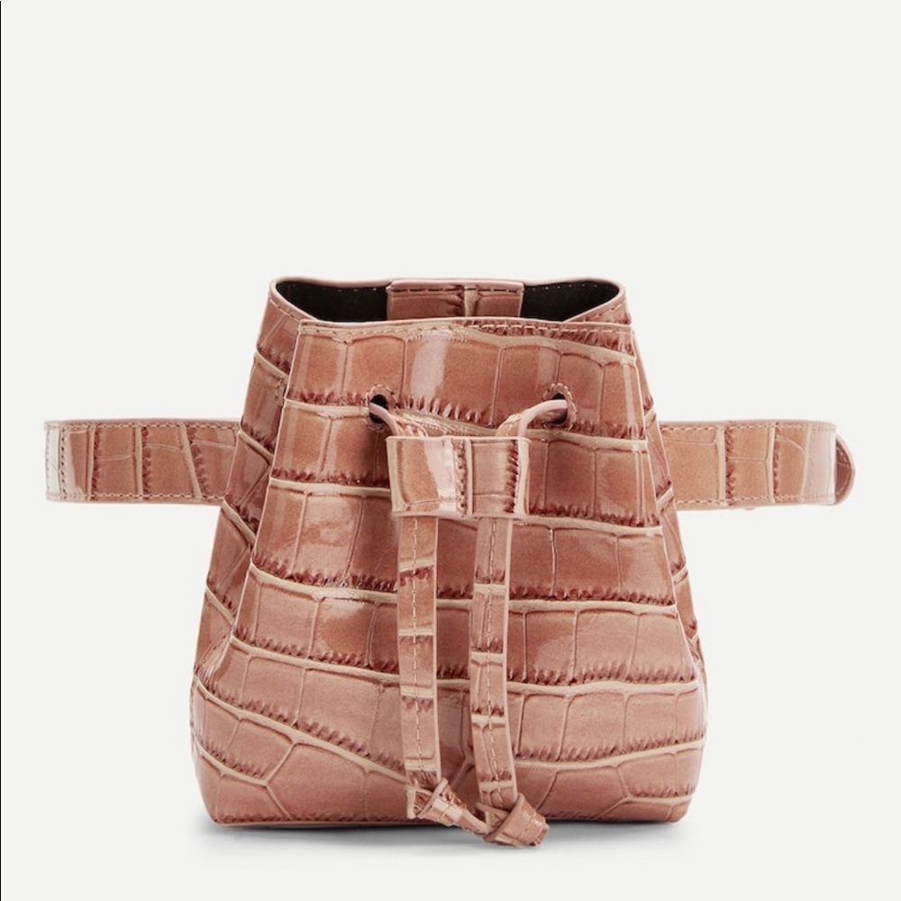 Crocodile Pattern Drawstring Bum Bag